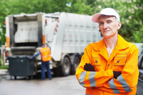 Secure rubbish removal payment page illustration