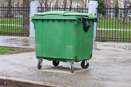 Commercial waste collection service for London businesses in a busy city setting